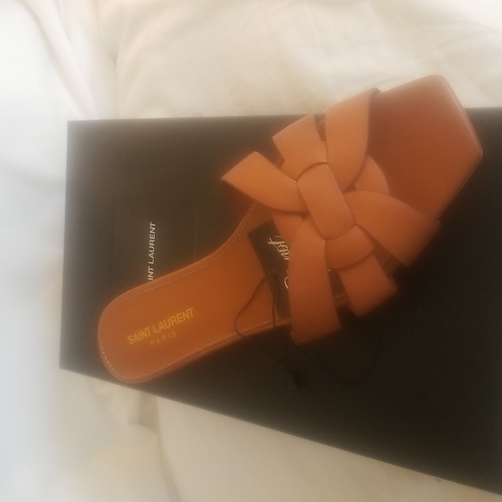 Saint Laurent Tribute leather slides